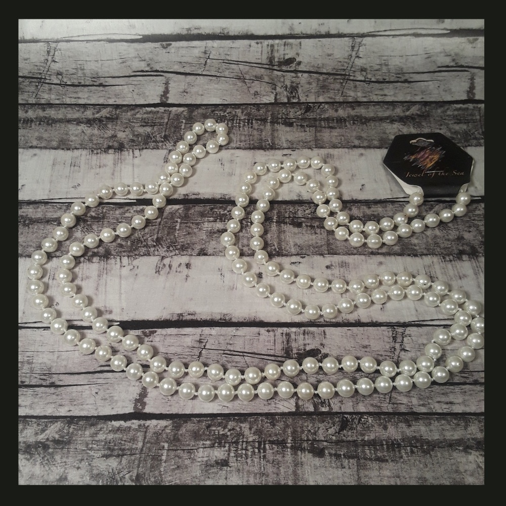 NWT Mother of Pearl 64" Necklace Jewel of the Sea